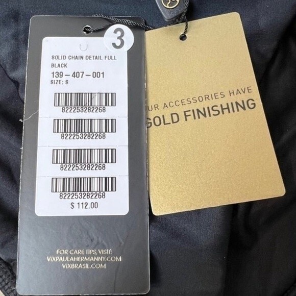 VIX PAULAHERMANNY Bikini Swimsuit and Swim Bag Black NWT - Picture 7 of 8